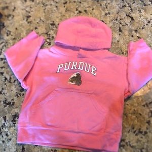 Size 2 Pink Purdue Hoodie Sweatshirt